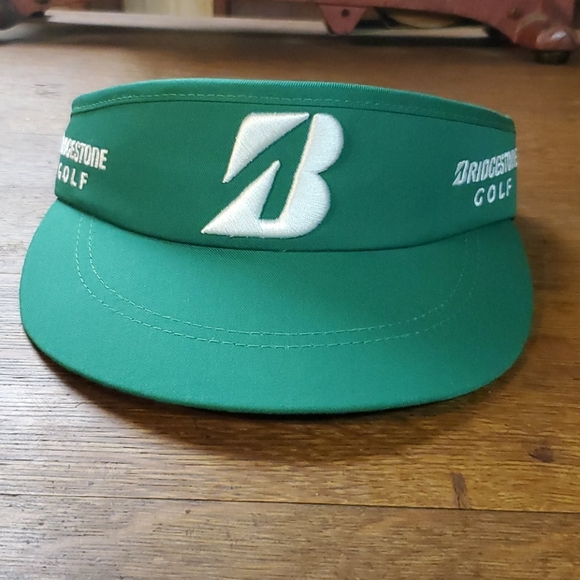 MENS BRIDGESTONE HIGH CROWN GOLF TOUR GREEN  VISOR - Picture 3 of 4